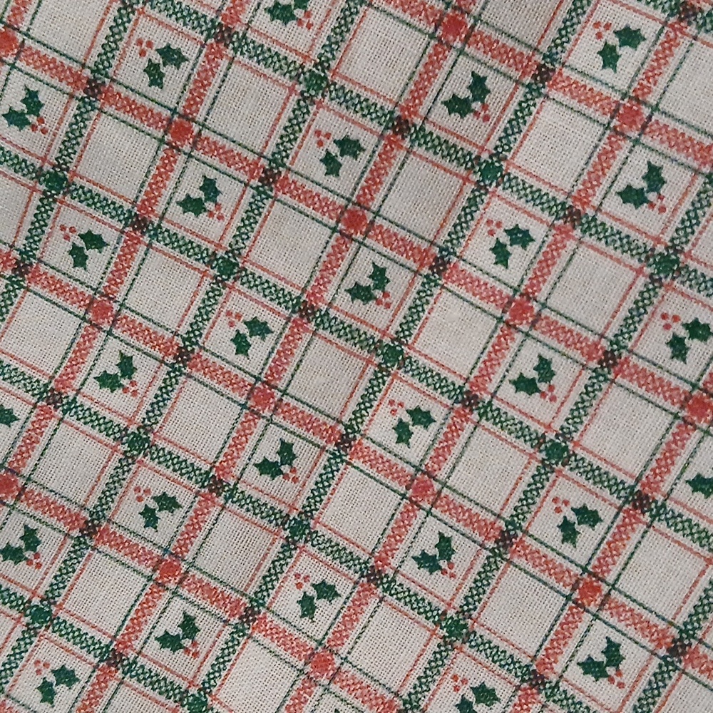 4 Yards Vintage Plaid Country Classics Christmas 1987 Fabric By Ameritex